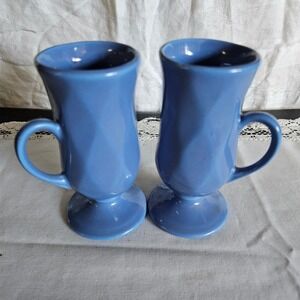 Vintage Hall Pottery Pedestal Mug USA 4.75"